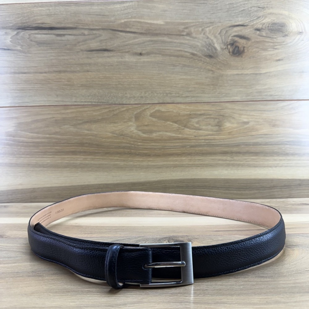 Martin Dingman Mens Belt Size 40/100 Scotch Grain‎ Black Leather Business Casual